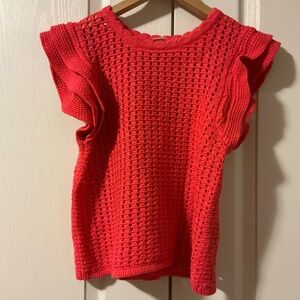 GAP Women's Coral Knit Short-Sleeve Sweater, S